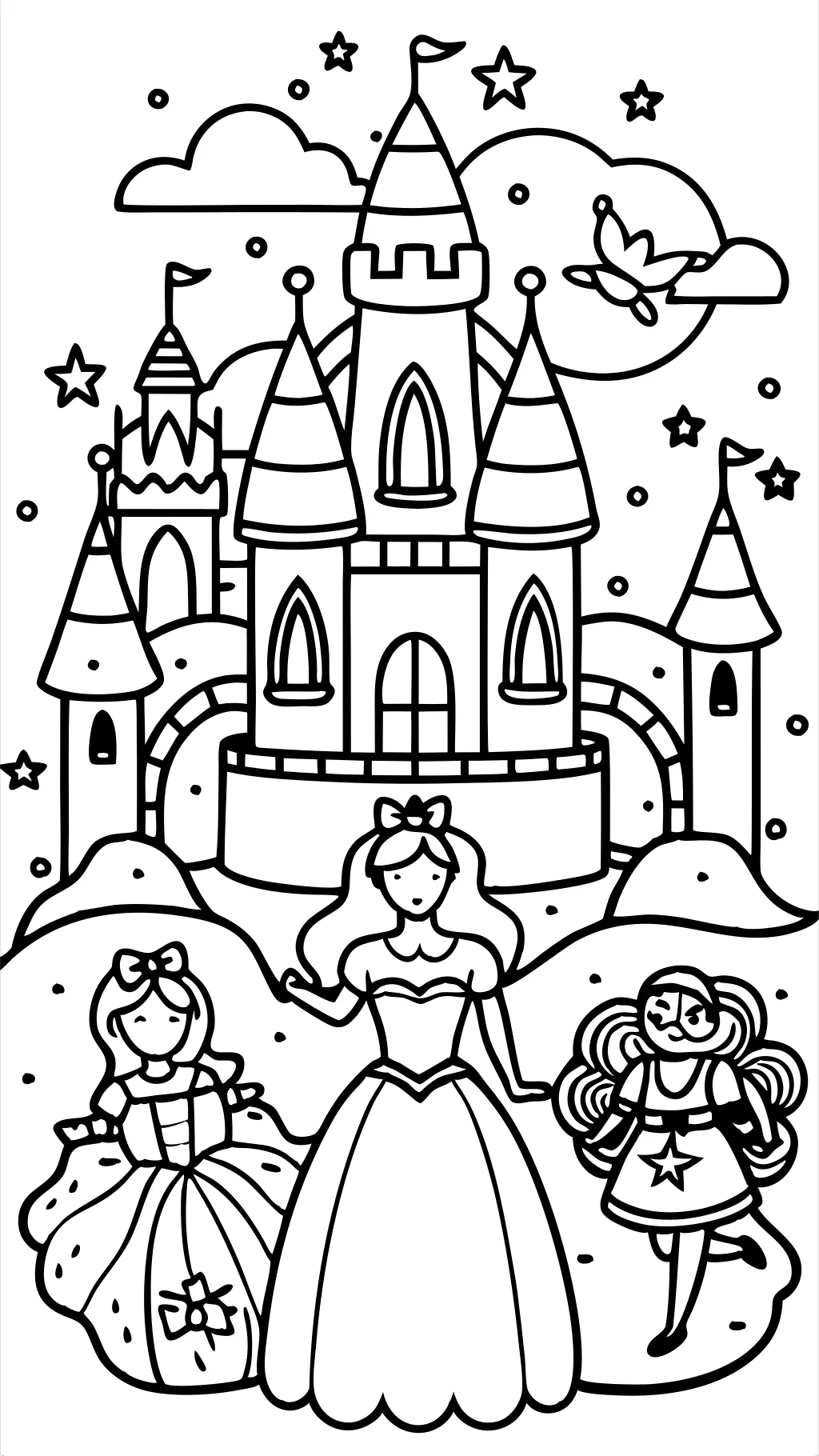 Páginas para colorear de Disney Princess Giant